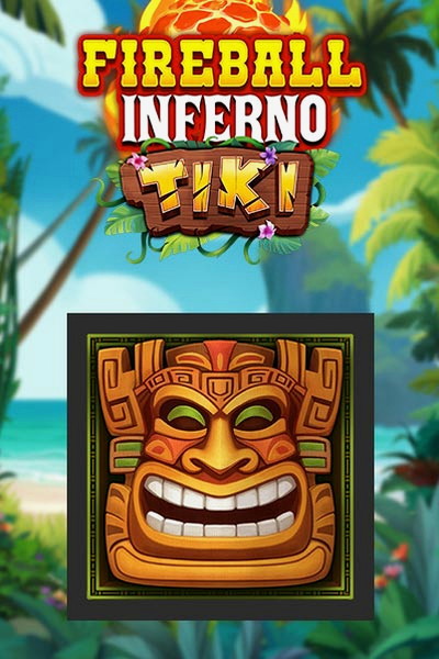 Plamen a maska na obalu Fireball Inferno Tiki